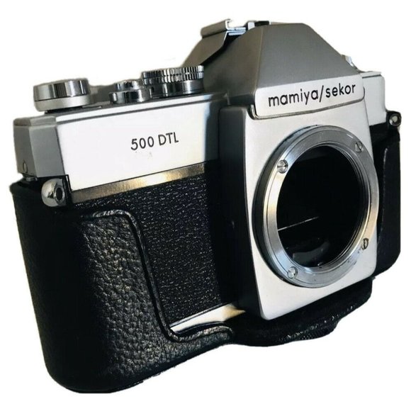 MAMIYA 500DTL CAMERA + MINOLTA  AF 50mm 1:1.7 LENS + Case + MANUAL VTG AS IS - Picture 3 of 12